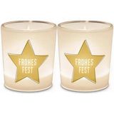 Teelicht - Frohes Fest Stern 1 Stück