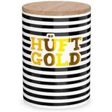 Vorratsdose Hüftgold mit Streifen