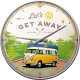 Nostalgic Art Wanduhr VW Bulli Let's Get Away