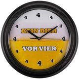 Wanduhr mit Sound Kein Bier vor Vier