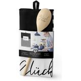 Geschirrtuch und Löffel Glück für dich schwarz/weiss