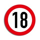 Verkehrstafel 18 Geburtstag