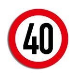 Verkehrstafel 40 Geburtstag