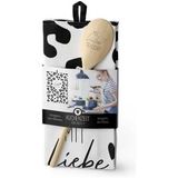Geschirrtuch und Löffel Mit Liebe gekocht schwarz/weiss