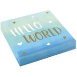 Servietten Hello World blau 16 Stück