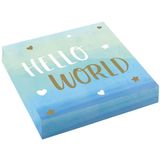 Servietten Hello World blau 16 Stück