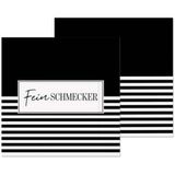 Servietten Feinschmecker schwarz/weiss 20 Stück