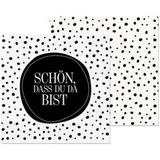 Servietten Schön dass du da bist Punkte 20 Stück