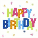 Servietten Happy Birthday Sterne 20 Stück