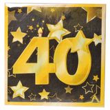 Servietten gold 40 Geburtstag