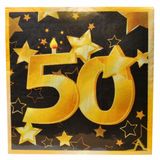 Servietten gold 50 Geburtstag