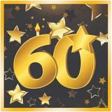 Servietten gold 60 Geburtstag