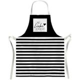 Küchenschürze Mit Liebe gekocht schwarz/weiss