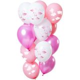 Baby Cloud Pink Ballone It's a Girl 12 Stück