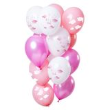 Baby Cloud Pink Ballone It's a Girl 12 Stück