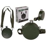 Edelstahl Flachmann Armee-Feldflasche
