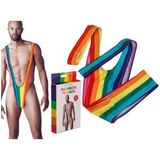 Herrenbadeanzug Regenbogen Mankini