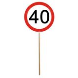 Mini Verkehrsschilder 40. Geburtstag 12 Stück