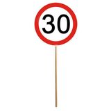 Mini Verkehrsschilder 30. Geburtstag 12 Stück