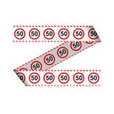 Absperrband Verkehrsschild 50. Geburtstag