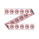 Absperrband Verkehrsschild 18. Geburtstag