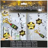 Party Deko-Spiralen 40. Geburtstag