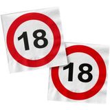Servietten Verkehrsschild 18. Geburtstag