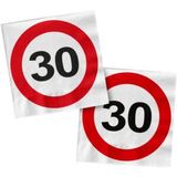 Servietten Verkehrsschild 30. Geburtstag