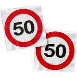 Servietten Verkehrsschild 50. Geburtstag