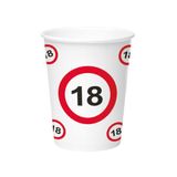Trinkbecher Verkehrsschild 18. Geburtstag