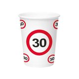Trinkbecher Verkehrsschild 30. Geburtstag