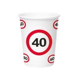 Trinkbecher Verkehrsschild 40. Geburtstag