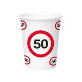 Trinkbecher Verkehrsschild 50. Geburtstag