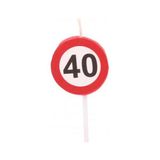 Kerze Verkehrsschild 40. Geburtstag