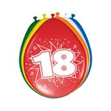 Latexballons Explosion 18. Geburtstag mehrfarbig