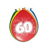 Latexballons Explosion 60. Geburtstag mehrfarbig