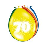 Latexballons Explosion 70. Geburtstag mehrfarbig