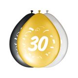 Latexballons stilvoll 30. Geburtstag mehrfarbig