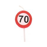 Kerze Verkehrsschild 70. Geburtstag