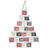 Adventskalender Tannenbaum pink/rosa 55cm x 77cm