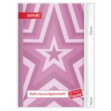 Hausaufgabenheft Star für clevere Faule pink