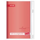 Hausaufgabenheft Unicolor für clevere Faule rot