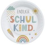 Pappteller Endlich Schulkind 8 Stück
