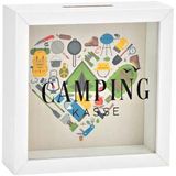Spardose Camping Kasse aus Holz