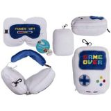 Kinder Plüsch-Reisekissen mit Augenmaske Game Over