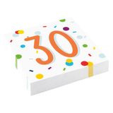 Servietten 40. Geburtstag Konfetti 30 Stück