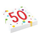 Servietten 50. Geburtstag Konfetti 20 Stück