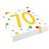 Servietten 70. Geburtstag Konfetti 20 Stück