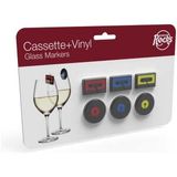 Vinyl und Kassetten Glasmarker 6er Set
