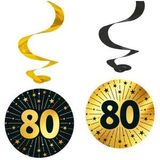 Hängedeko Spirale Golden Celebrations 80. Geburtstag